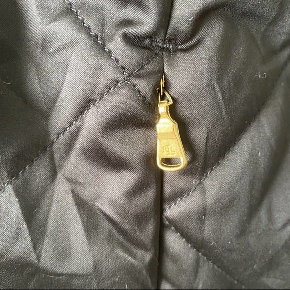 Faux Fur Vest 2X Full Zip Quilted Warm Plus Black - Picture 7 of 14